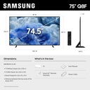 Samsung 75-Inch Class QLED Q8F 4K UHD Smart TV (2025 Model) Q4 AI Processor